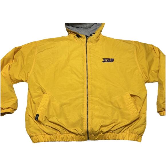 Gear For Sports ECU Pirates Jacket Men’s XXL 2XL Yellow Full Zip Windbreaker - Picture 2 of 7